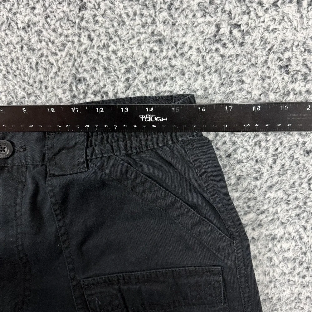 Talos Shorts Mens 34 Black Cargo Elastic Waist Canvas Outdoor Hiking Casual - Picture 4 of 6